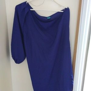 Blue one shoulder dress